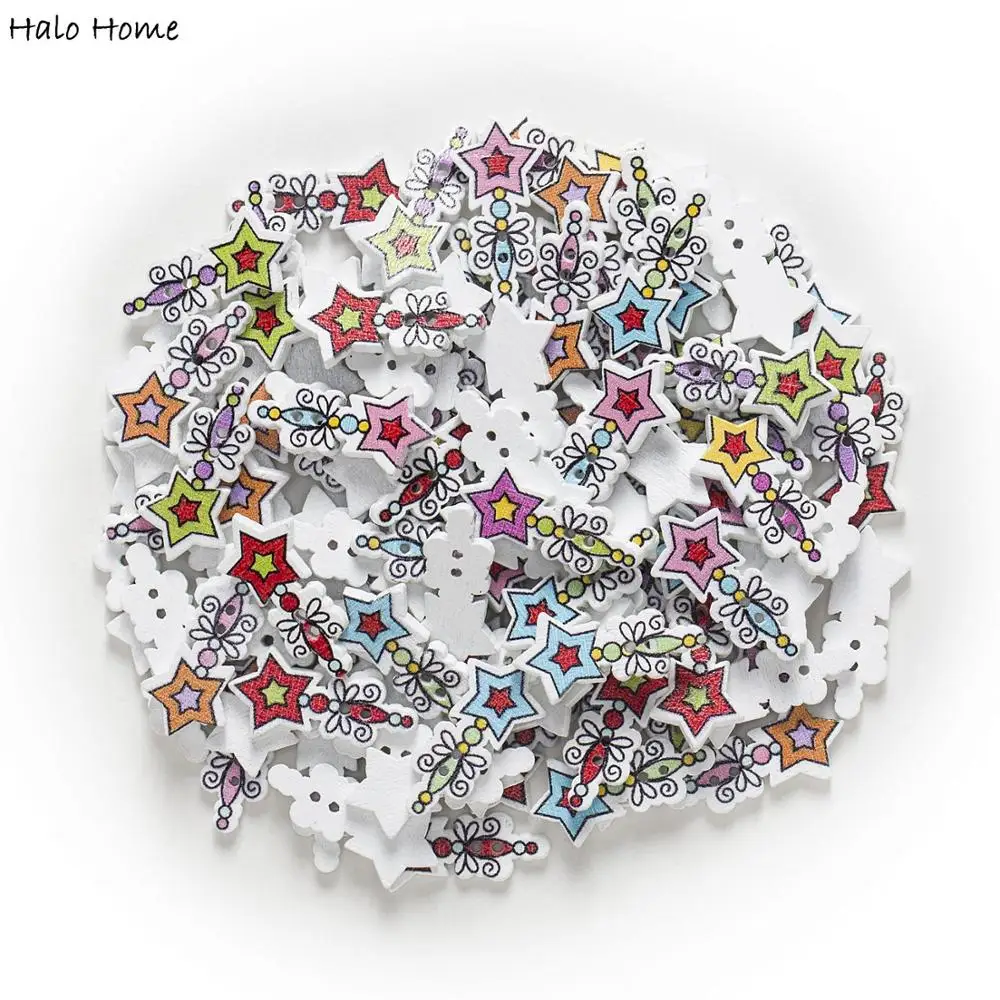 30 шт. волшебная палочка для шитья деревянные пуговицы Скрапбукинг одежда повязка