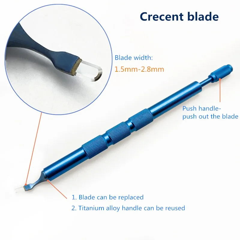 

Нож с сапфировым полумесяцем и рукояткой, 1,5-2,8 мм