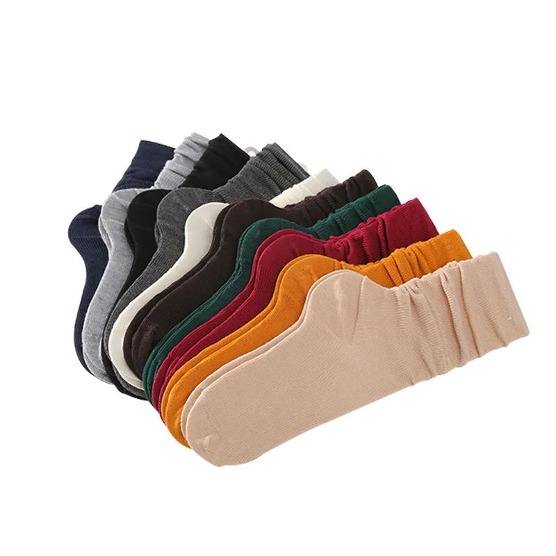 

Ladies Summer Retro Pile Socks Small Fresh Socks Cotton Breathable Long Tube Breathable Solid Color Cute Ladies Socks Summer