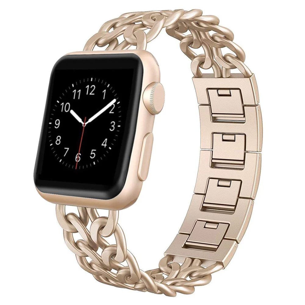 

Ремешок из нержавеющей стали для Apple Watch SE 6 5 4 Band, металлический браслет для iwatch Series 1 2 3, 40 мм 44 мм, 2022