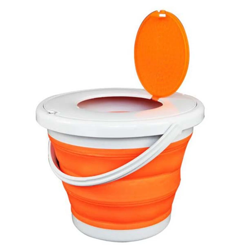 LIXF Portable Folding Bucket Foldable Basin Tourism Outdoor with Lids Fishing Camping Car Wash C | Дом и сад