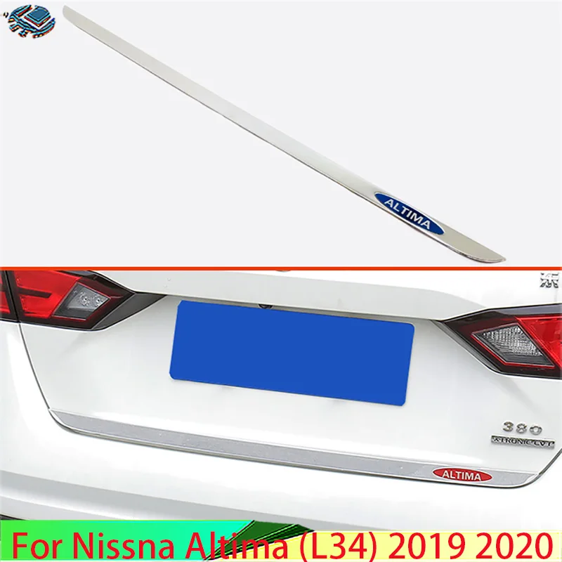 

Для Nissna Altima (L34) 2019 2020 крышка задней двери из нержавеющей стали, отделка, молдинг заднего багажника, ободок, стильная наклейка, украшение
