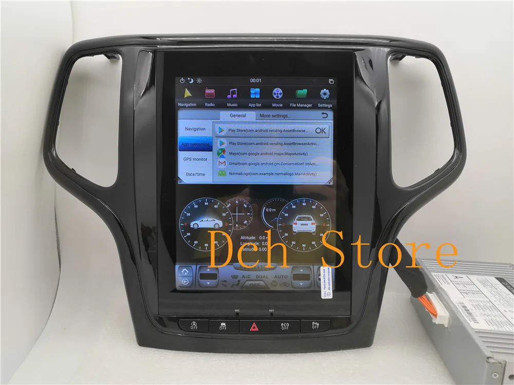 10,4 дюймов вертикальный экран Tesla стиль Android 8,1 автомобильный DVD gps плеер для Jeep Grand Cherokee 2012- px6 carplay радио navi