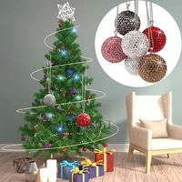 assorted color christmas ball christmas tree ornaments balls xmas decorations car rearview mirror crystal ball hang pendant gift