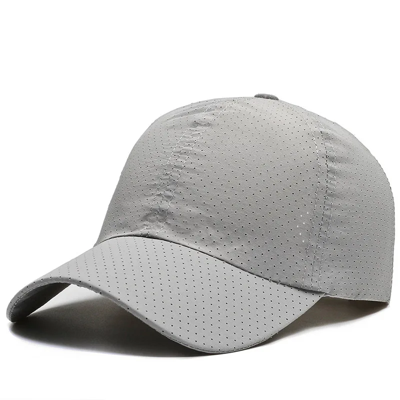 

New Men Women Summer Baseball Cap Quick Drying Hats Unisex Breathable Sport Pure Color Snapback Hat bone baseball hat
