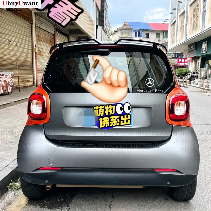 

For 453 BENZ Smart Fortwo 453 Spoiler ABS Material Primer Exterior Rear Spoiler Tail Trunk Boot Wing Decoration Car Styling