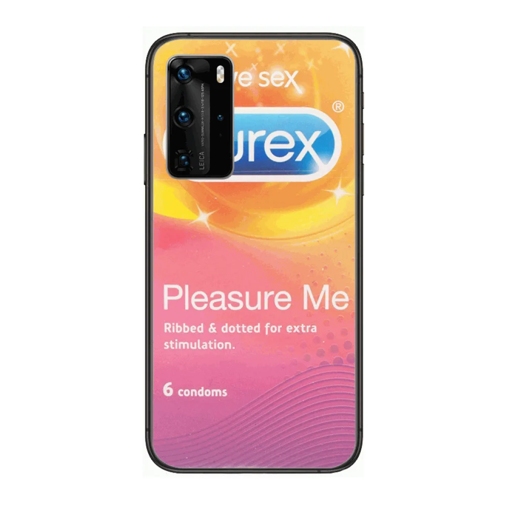 

Durex condom Phone Case For Huawei P 40 30 20 10 Lite Smart Z Pro Black Etui Coque Painting Hoesjes comic fashion