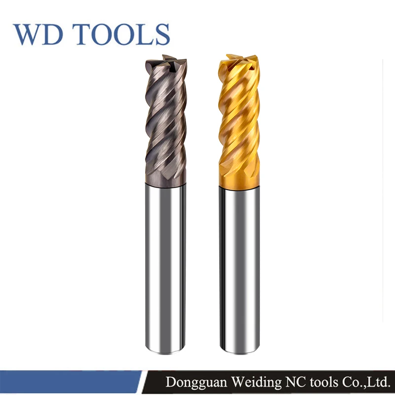 

Высококачественные режущие инструменты PTHK, 4 флейты 1 2 3 4 мм 5 мм 6 мм 8 мм 12 мм, твердосплавное фрезерование, Вольфрамовая сталь, Фрезерный рез...