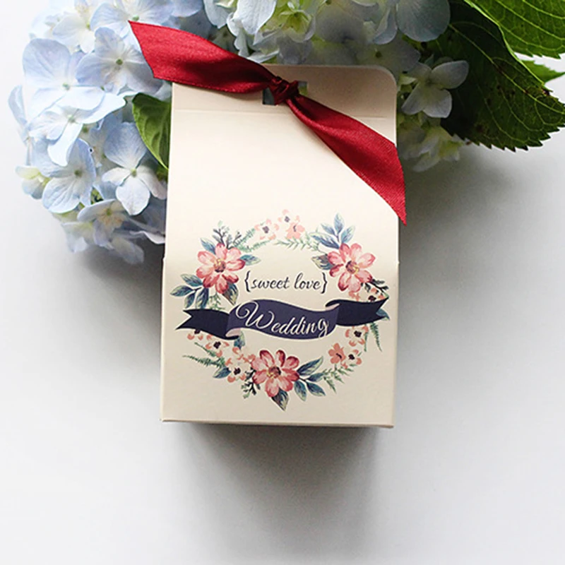 20pcs Wedding Favor and Sweet Gift Bags Candy Box for Baby Shower Birthday Guests Event Party Supplies With Ribbon | Дом и сад