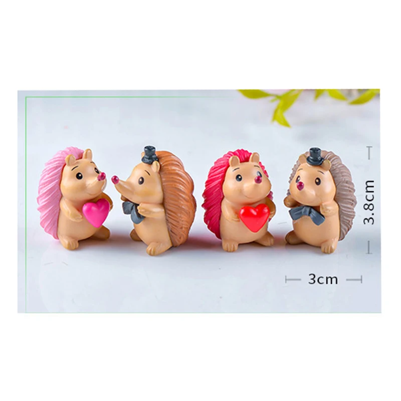 1 шт. Случайная Доставка микро пейзаж в форме сердца Ежик украшения милые