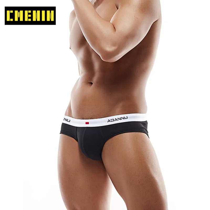 Мужские трусы бикини с логотипом желтые удобные хлопковые брифы сексуальное