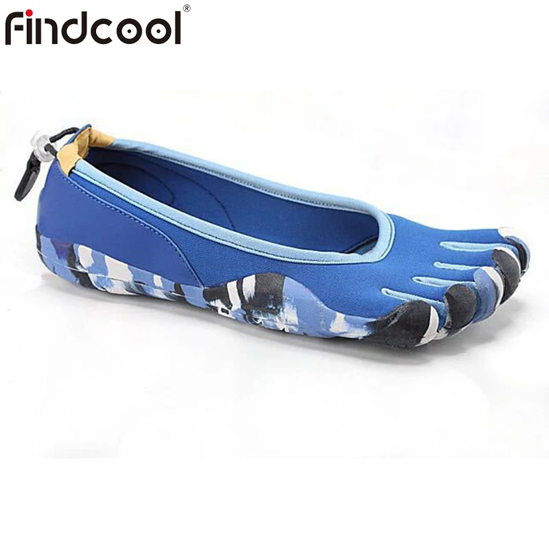 Blue Findcool/обувь с пятью пальцами для мужчин и женщин; Уличная обувь; нескользящая обувь; 5 пальцы большой палец на ноге; обувь для скалолазания - Цвет: Blue