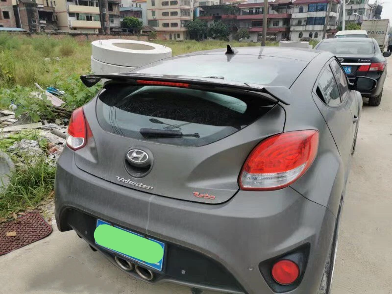 Использовать для Hyundai Veloster спойлер 2012 13 14 15 года глянцевое углеродное волокно/frp зад крыла крыши спортивные аксессуары