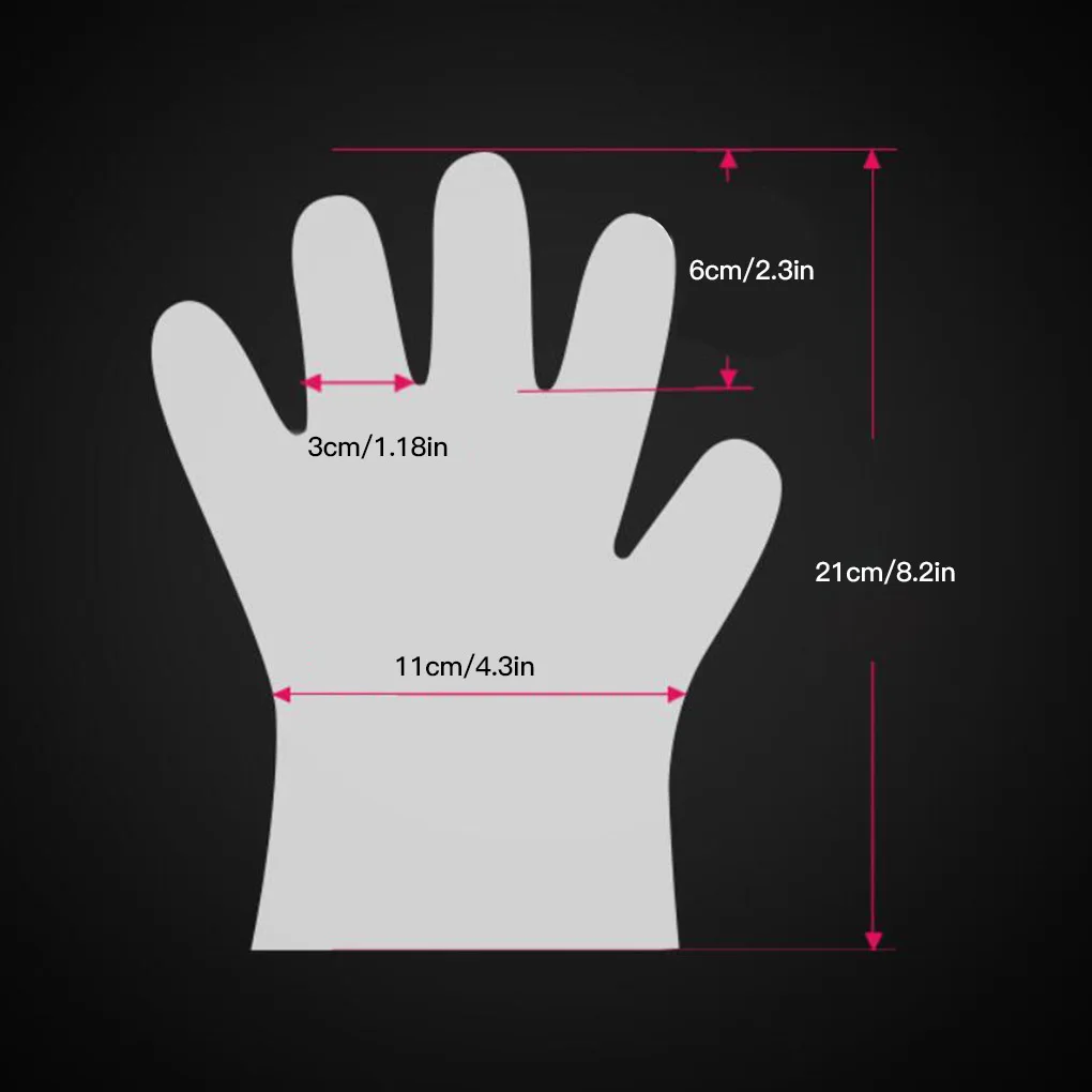 100 шт. детские одноразовые перчатки из полиэтилена|Кухонные перчатки| |