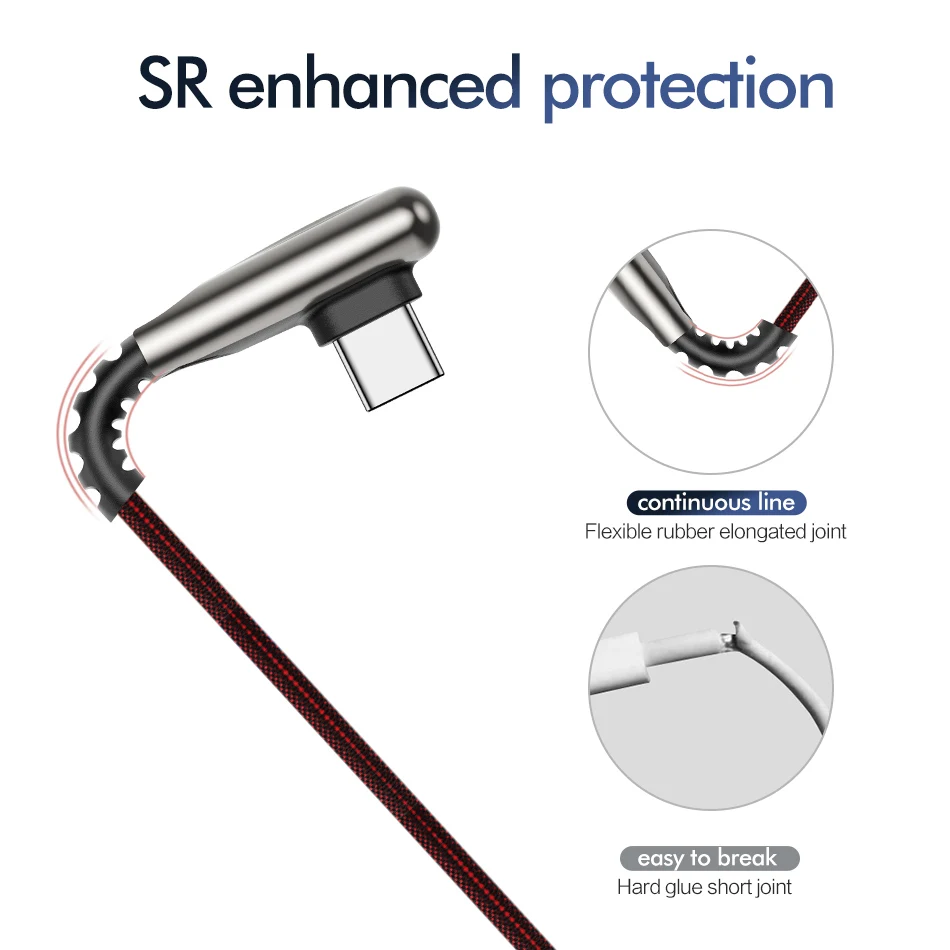 ROCK usb type C кабель для samsung S10 huawei P30 Pro QC3.0 5A Быстрая зарядка type-C Supercharge USB-C зарядное