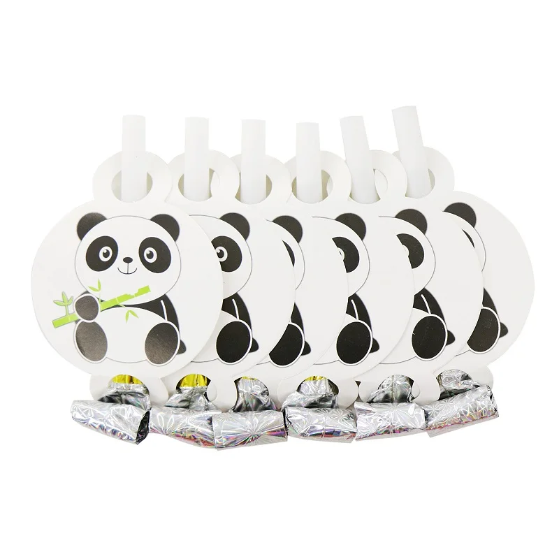 6 pcs Blowing dragon Горячее предложение: вечерние баннеры с изображением мультяшной панды на день рождения, салфетки, шарики с пандой, топперы для торта, подарочные пакеты для детского душа для дома - Цвет: 6 pcs Blowing dragon