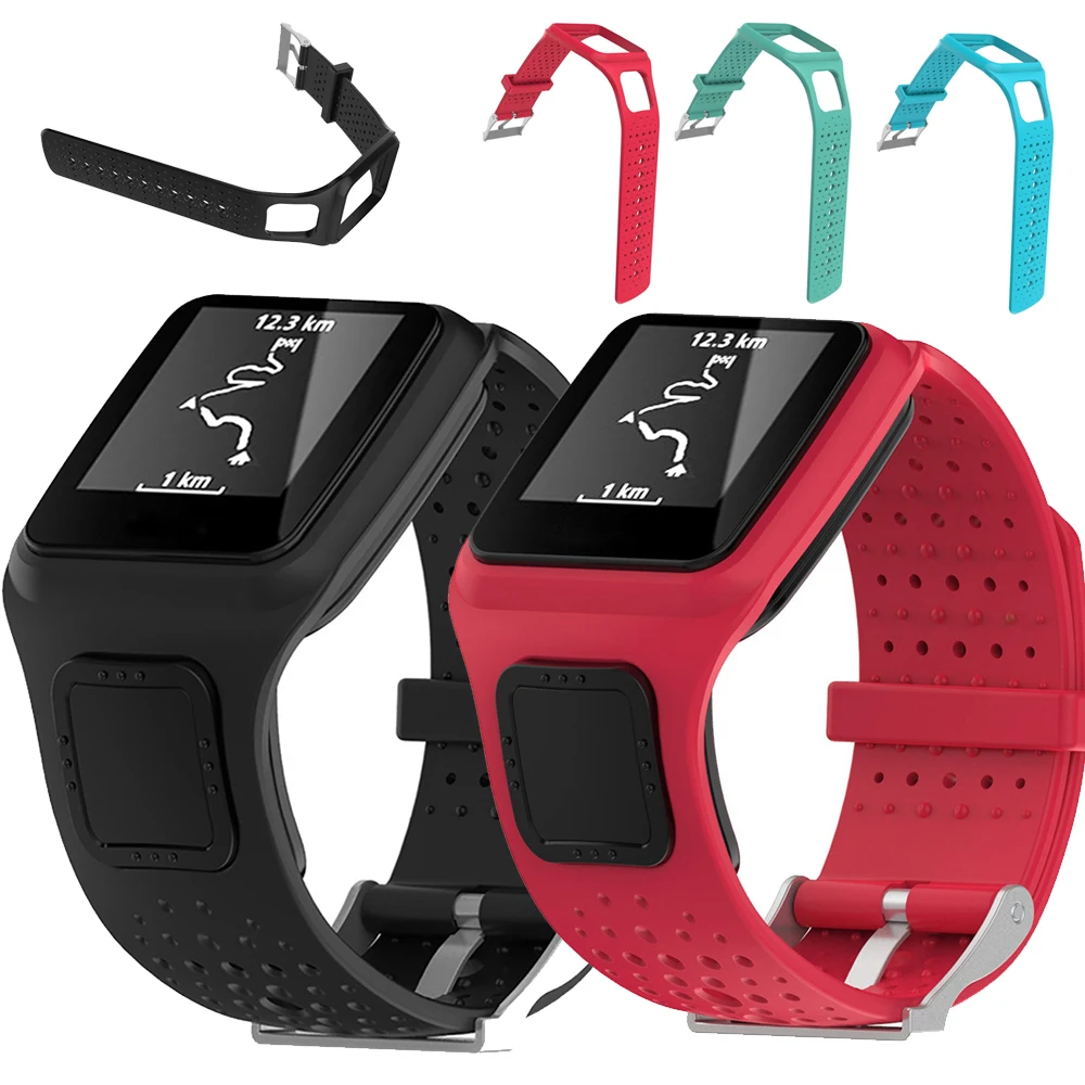 

Силиконовый Квадратный ремешок для часов, сменный ремешок для TomTom 1/Tom Runner GPS, спортивные часы серии 1, ремешок для часов