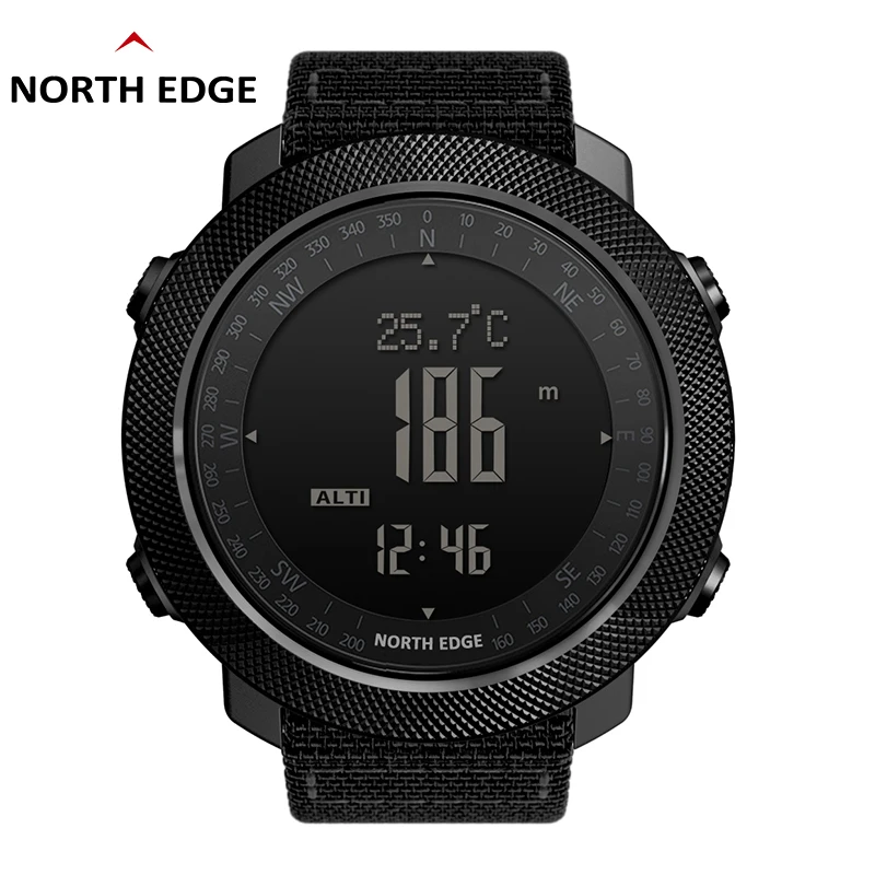 NORTH EDGE Digital Big Dial Watches Men Hours Running Swimming Sports Watches Altimeter Barometer Ralarm Compass Clock Rrelogio