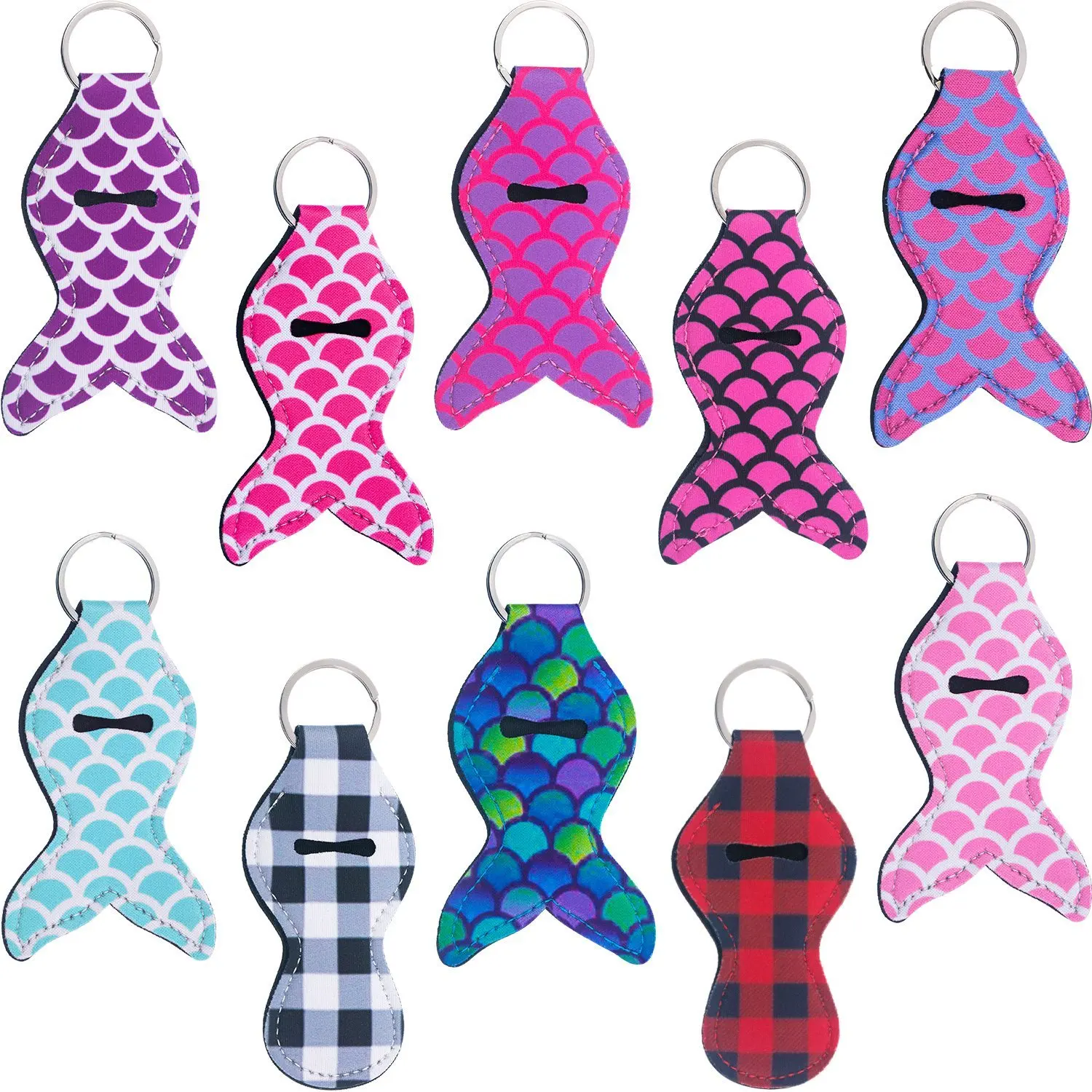 10 шт. держатель для губной помады в виде хвоста Русалочки ключей бальзам губ