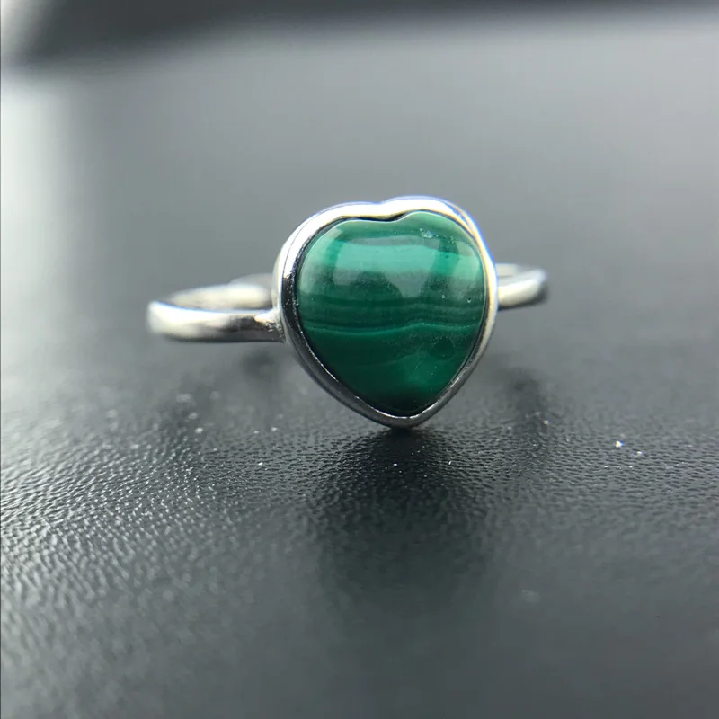 Женское кольцо CSJ регулируемое с натуральным драгоценным камнем 925 пробы