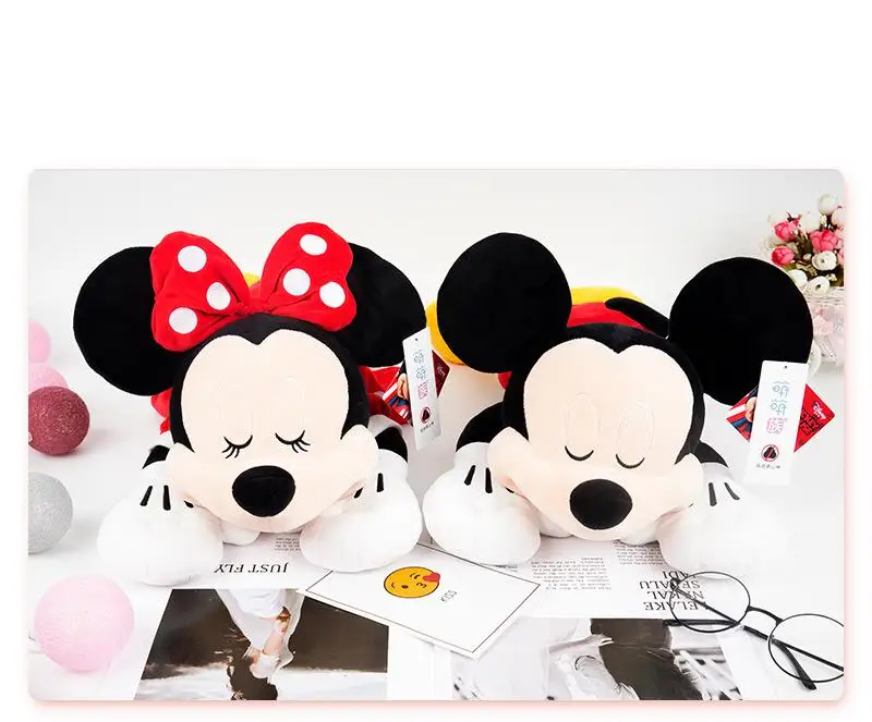 

Original Disney 30/46cm High Quality Stuffed Mickey&minnie Mouse Plush Toy Dolls Birthday Wedding Gifts For Kids Baby Children