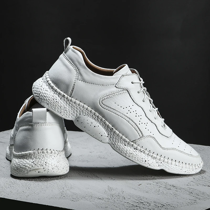 

Zapatillas Casual Shoes Casual Men's Leather 2020 New Men Breathable Black Mens Causal Man Shoe Fashion For Sports Male