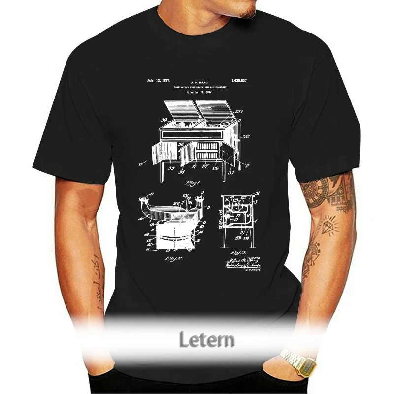 

T Shirts Fashion 2021 Radio Record Player Phonograph T-Shirt Radio T-shirt Stereo DJ MC Music Gift Crew Neck Men Short-Sleeve