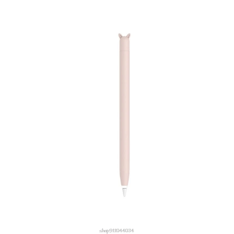 

Cute Cat Ear Anti-scroll Soft Silicone Protective Sleeve Pouch Case Skin Cap Cover for A-pple Pencil 1st Generation Ja20 21