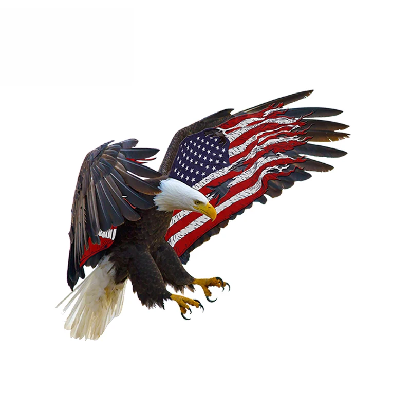 

SZWL Eagle American Flag Vinyl Decal Creative Car Sticker Waterproof Accessories for Bumper Window Motorcycles Laptop,13cm*15cm