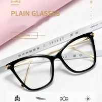2020 cat eye glasses frames women metal goggles transparent glsses frame for female big frame eyeglasses clear lens eye glasses