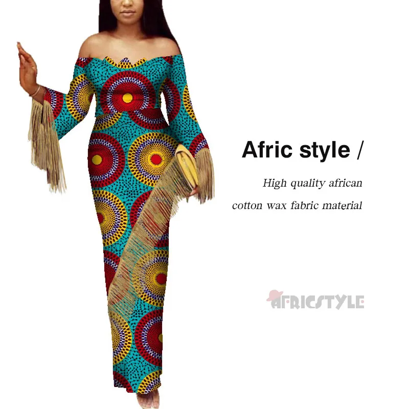 Платье женское вечернее в африканском стиле с цветочным принтом WY5359 |