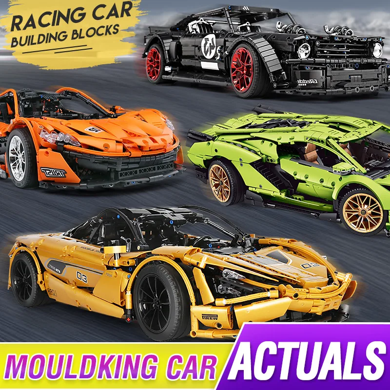 

MOULD KING High-tech City Vehicle Supercar Building Blocks Creative Racer Car Bricks Toys Christmas Gifts For Children Kids