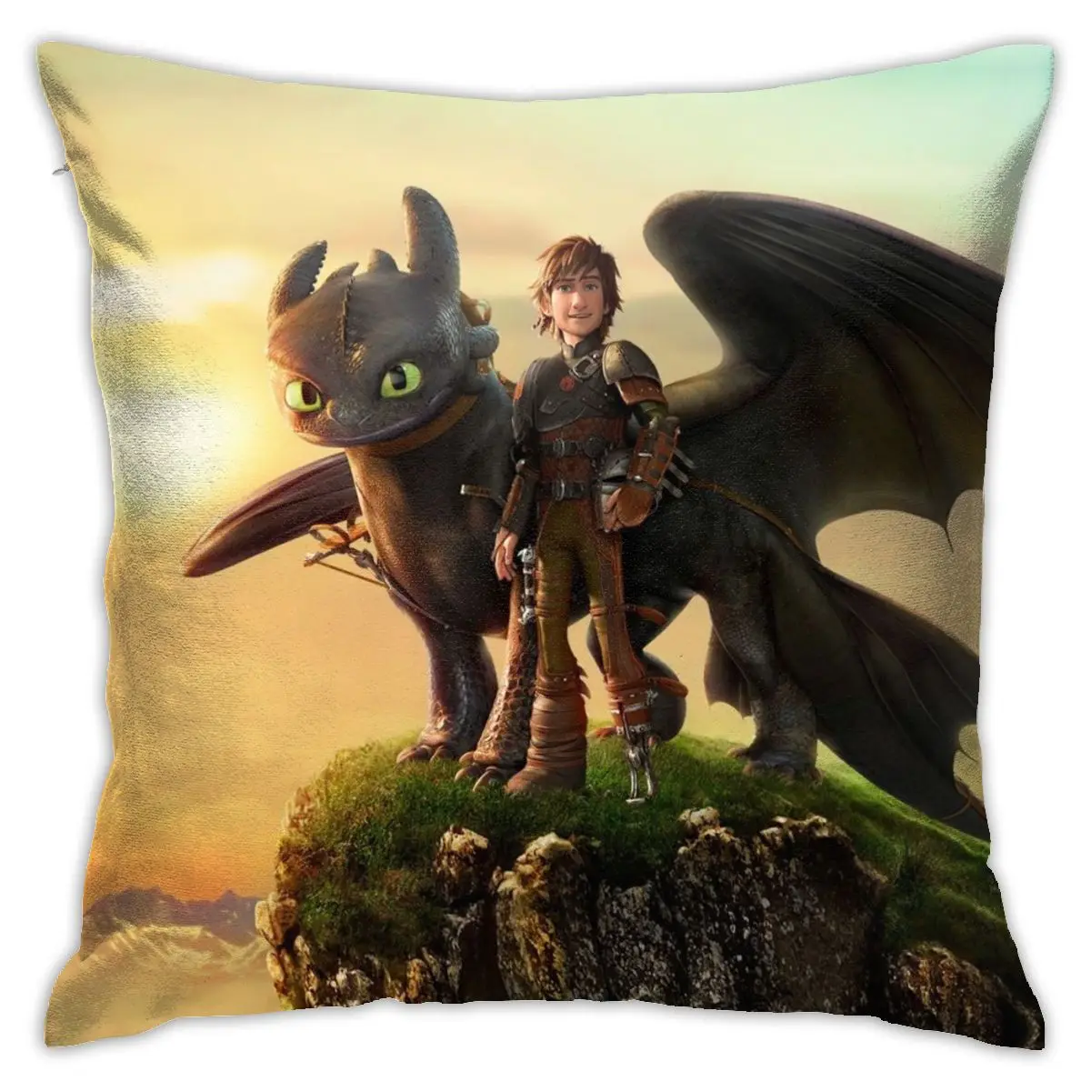 

How To Train Your Dragon Cushion Cover Pillowcase Solid Color Pillow Case Anime Decor Sofa Throw Pillows Room Pillow Decorative