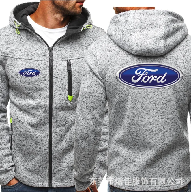 

2021 NEW Print Autumn Men Ford Hoodies Zipper Sweatshirt Streetwear Jacket Mens Hooded Tracksuit S-3XL 689