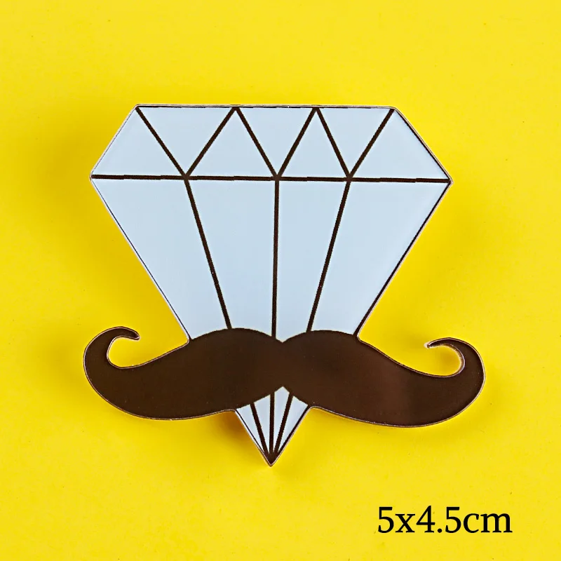 Fashion Cute Brooches Diamond White Gem Enamel Metal Pins For Women Kids Coat Shirt Bag Jackets Collar Lapel Badge Jewelry Gifts | Дом и сад