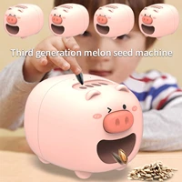 4 style cartoon pig shaped melon seed machine automatic portable cracker peeling opener electric melon seed peeler peeling