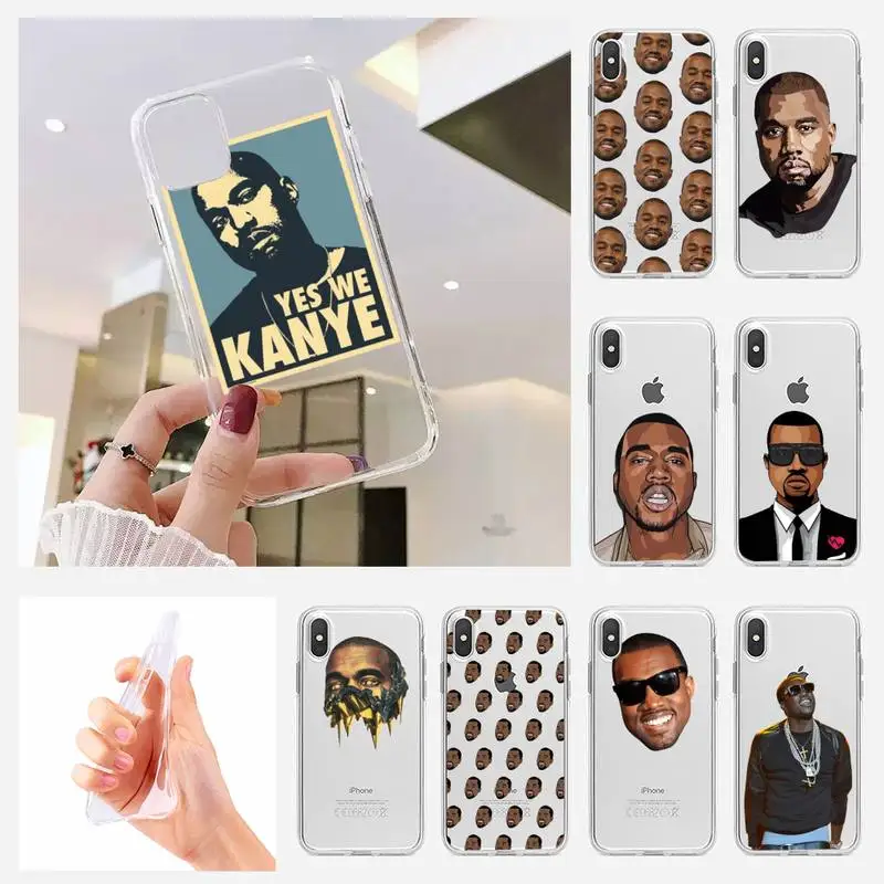 Прозрачный чехол для телефона kanye west iphone 11 12 pro 5s 6 6s 7 8 Plus X Xs Max XR SE 2020 аксессуары |