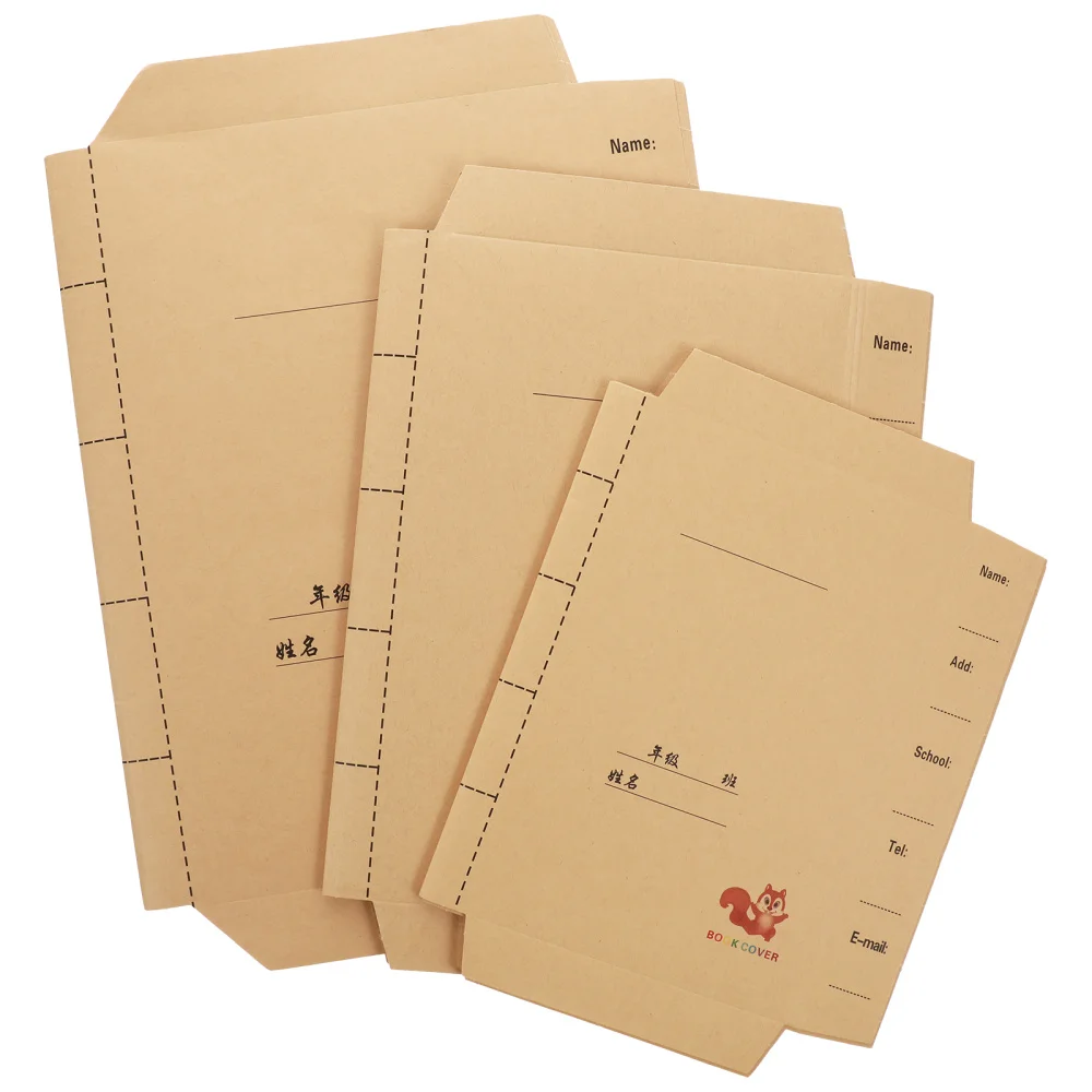 

30Pcs Book Cover Brown Paper Book Film Decorative Book Case School Supplies