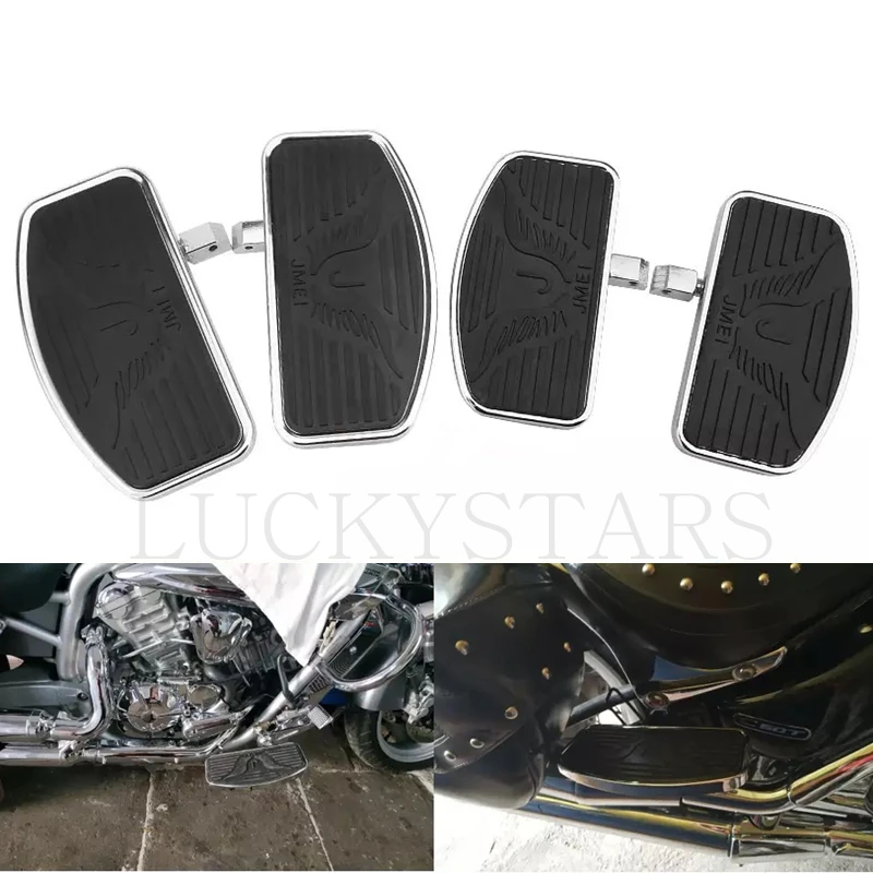 Motorcycle Front Rear Driver Passenger Wide Pedal Foot Rest Floorboards For HONDA Shadow 400 750 1100 VT400 VT600 VT750 ACE