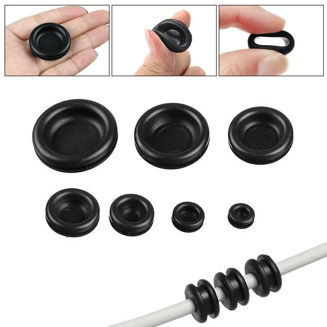 

Rubber Rubber Grommet Wiring Bung 200PCS Assorted Size Assortment Kits
