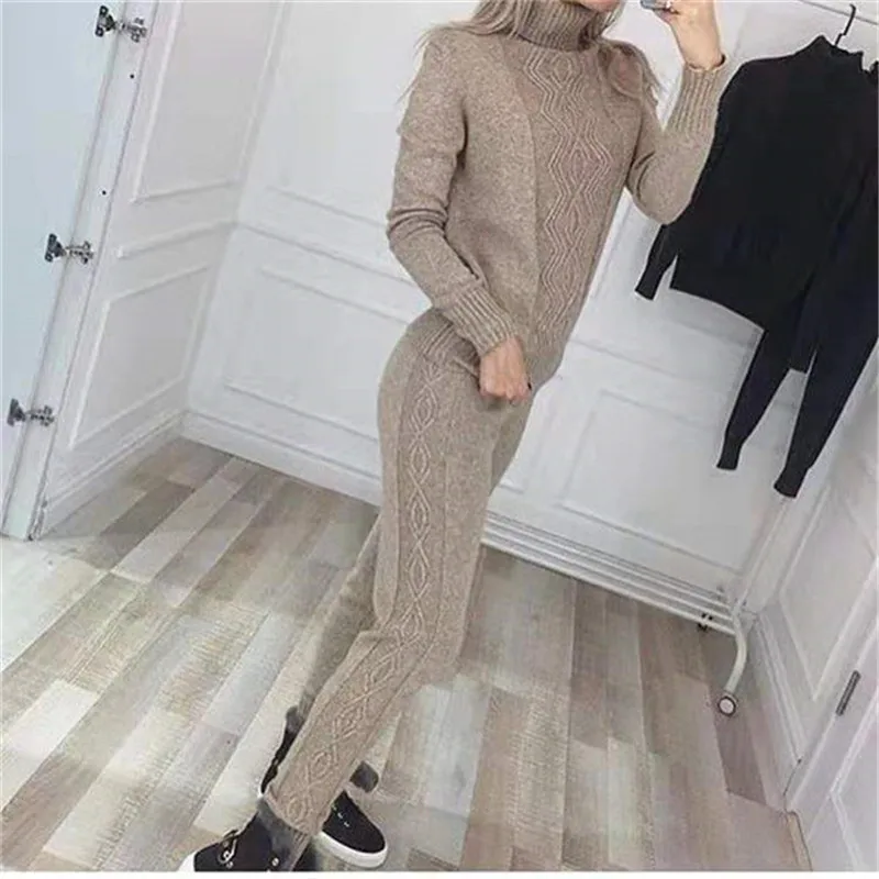 Женский свитер спортивный костюм женский комплект из 2 предметов размера плюс