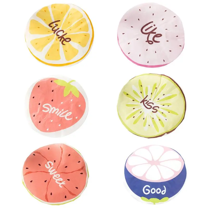 

Women Cute Cartoon Fruit Shower Cap Waterproof Elastic Bath Hat SPA Hair Cover T8NB