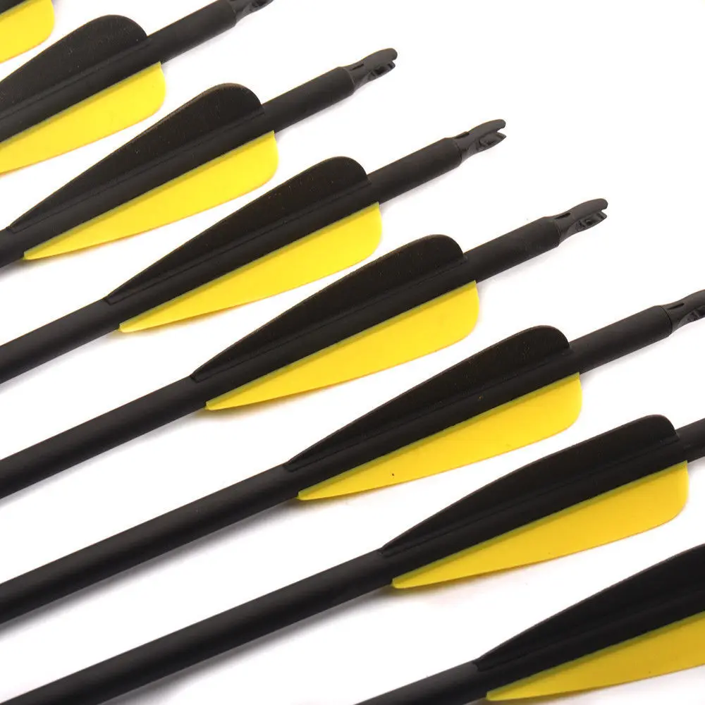 

6/12pcs Archery Pure Carbon Arrows Spine400 Plastic 2.8inch Vanes Nocks 75gr Target Point Compound Recurve Bow Hunting
