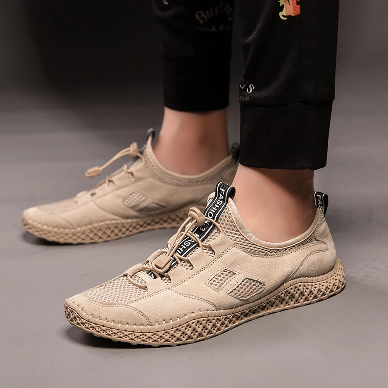 Кроссовки мужские из натуральной кожи Повседневная модная весенняя обувь для