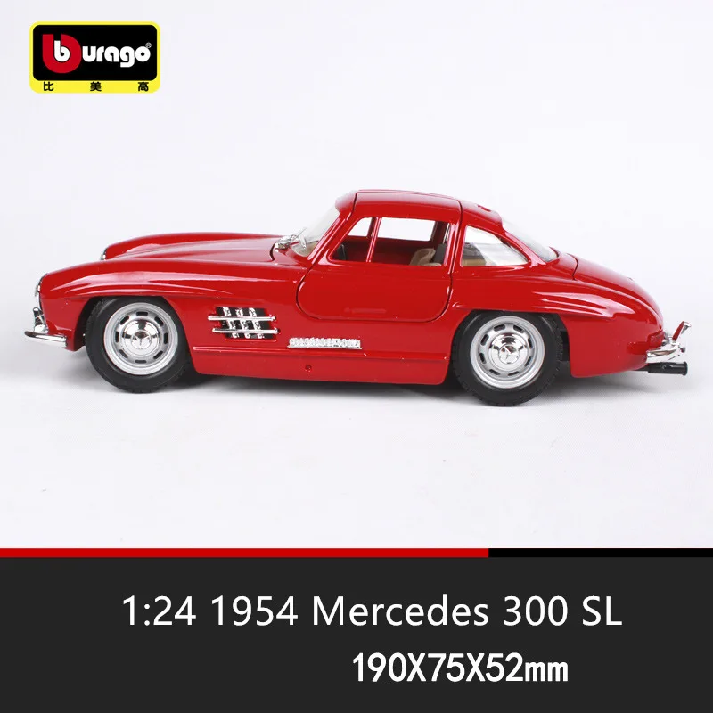 Bburago 1:24 Mercedes 300SL классический автомобиль сплав модель автомобиля Моделирование Украшение автомобиля коллекция Подарочная игрушка