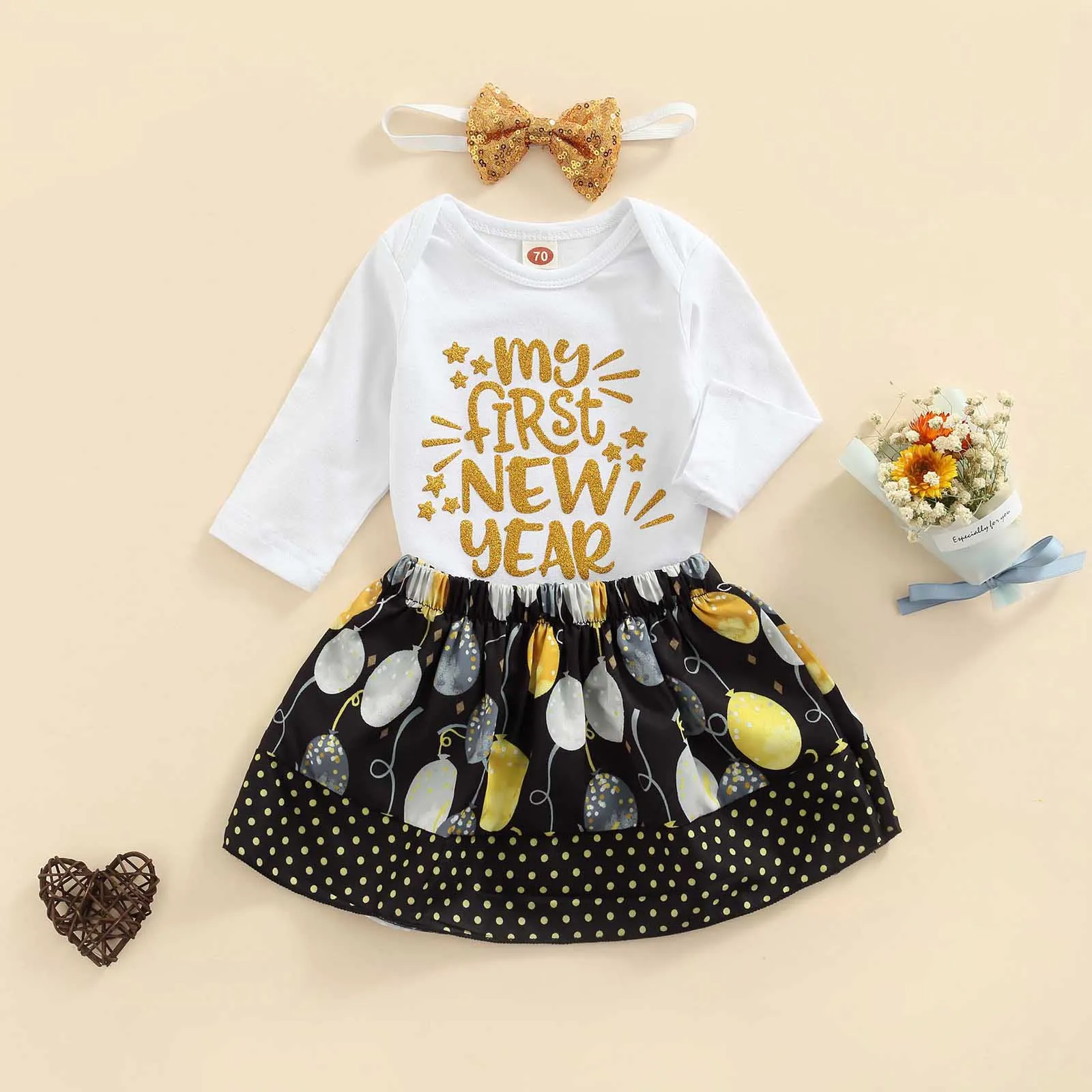 2 шт. Детский комбинезон с длинным рукавом и надписью на возраст 0-12 месяцев