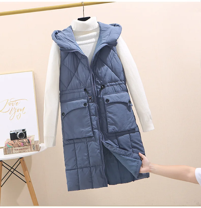 Женский теплый плотный жилет верхняя одежда с капюшоном желтый черный синий