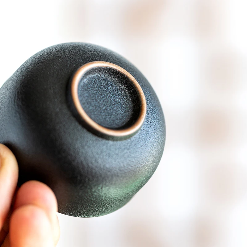 Черная глиняная посуда японский керамическая чайная чашка для пуэр фарфоровые
