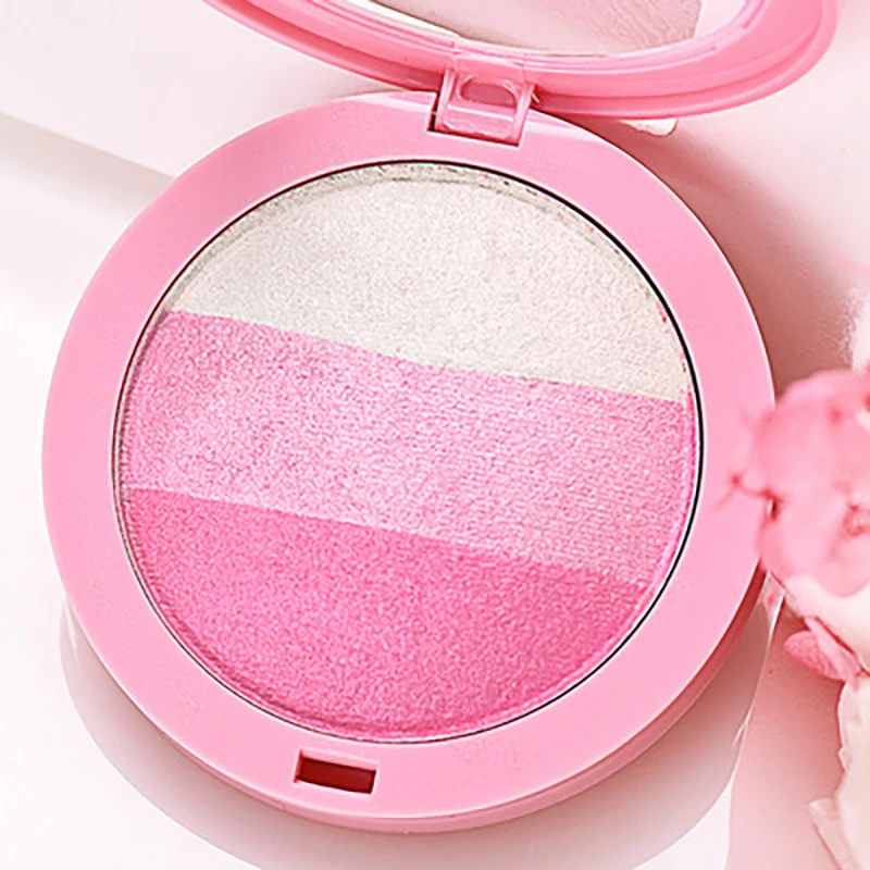 

3 Colors Face Mineral Pigment Blusher Powder Cosmetic Brozer Professional Ice cream Blush Peach Palette Contour Shadow Makeup
