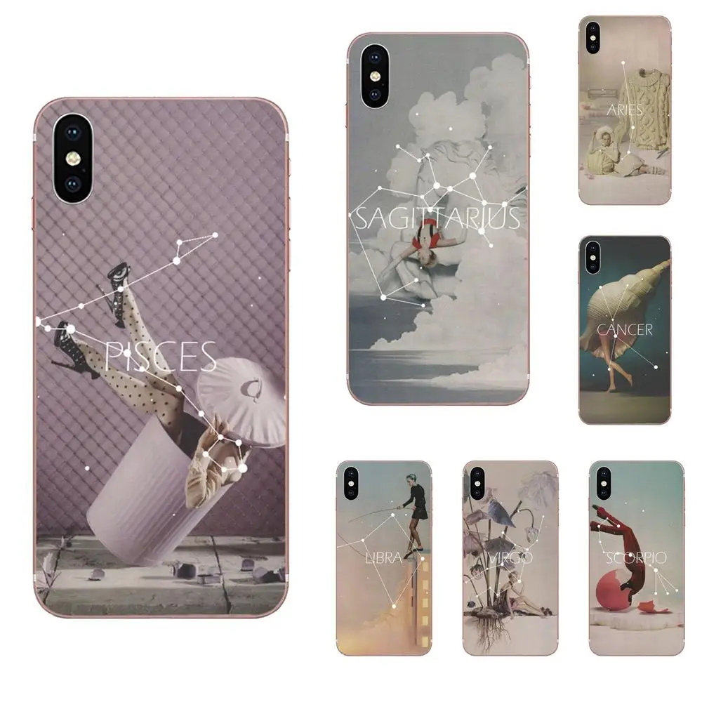 Оригинальный мягкий чехол из ТПУ с рисунком знаков зодиака для iPhone 11 Pro 4 4S 5 5S SE 5C 6